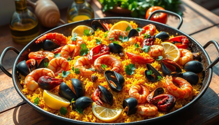 Paella con Mariscos Frescos