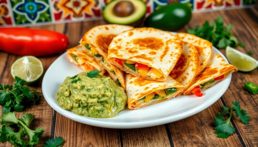 Quesadillas con Guacamole Casero