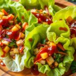 Rollitos de Lechuga con Verduras y Salsa