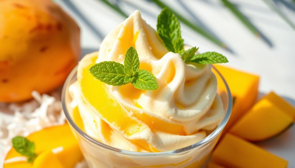 helado de mango y coco